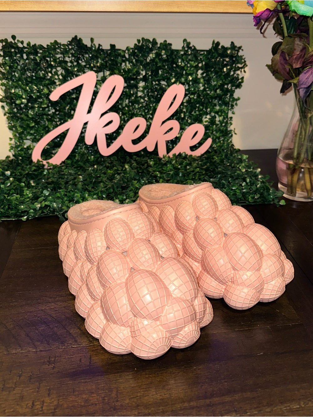 Cozy Pink Bubble Shoes sizes 7, 8, 9